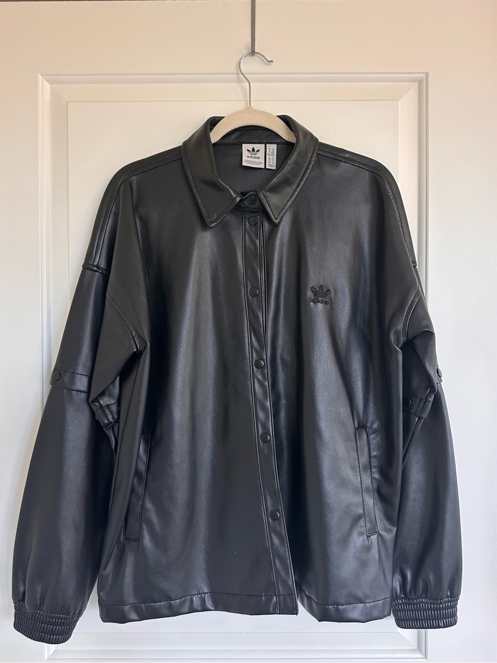 Adidas originals fake leather overshirt